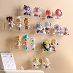 présentoir mural transparent figurines collection clips auto adhésifs multicolores modernes(cartoon) rangement jouets bricolage
