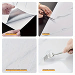 panneau décoratif marbre moderne adhésif imperméable résistant humidité noir gris beige blanc 30x30cm