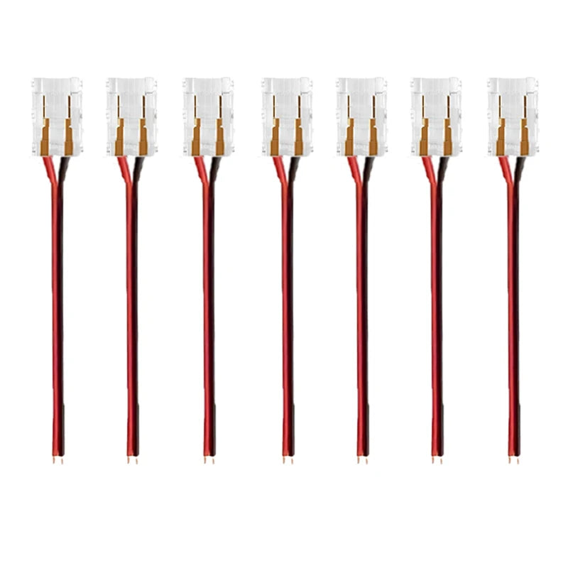 connecteur led transparent rouge jaune noir broches dorées moderne pratique clips câbles(rgb cct)