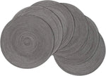 placemat rond rayures concentriques beige clair moderne respectueux environnement tissu polyester coton set table