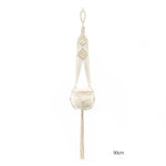 support plante suspendue macramé blanc cassé boho pot fleurs décoration balcon intérieur jardin