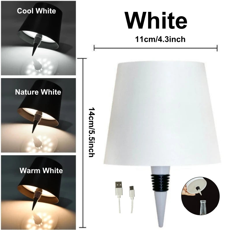 lampe table led rechargeable couleurs or blanc noir moderne tactile