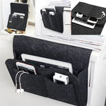 sac rangement gris feutre pliable rangement moderne poche centrale arrièreversible salon