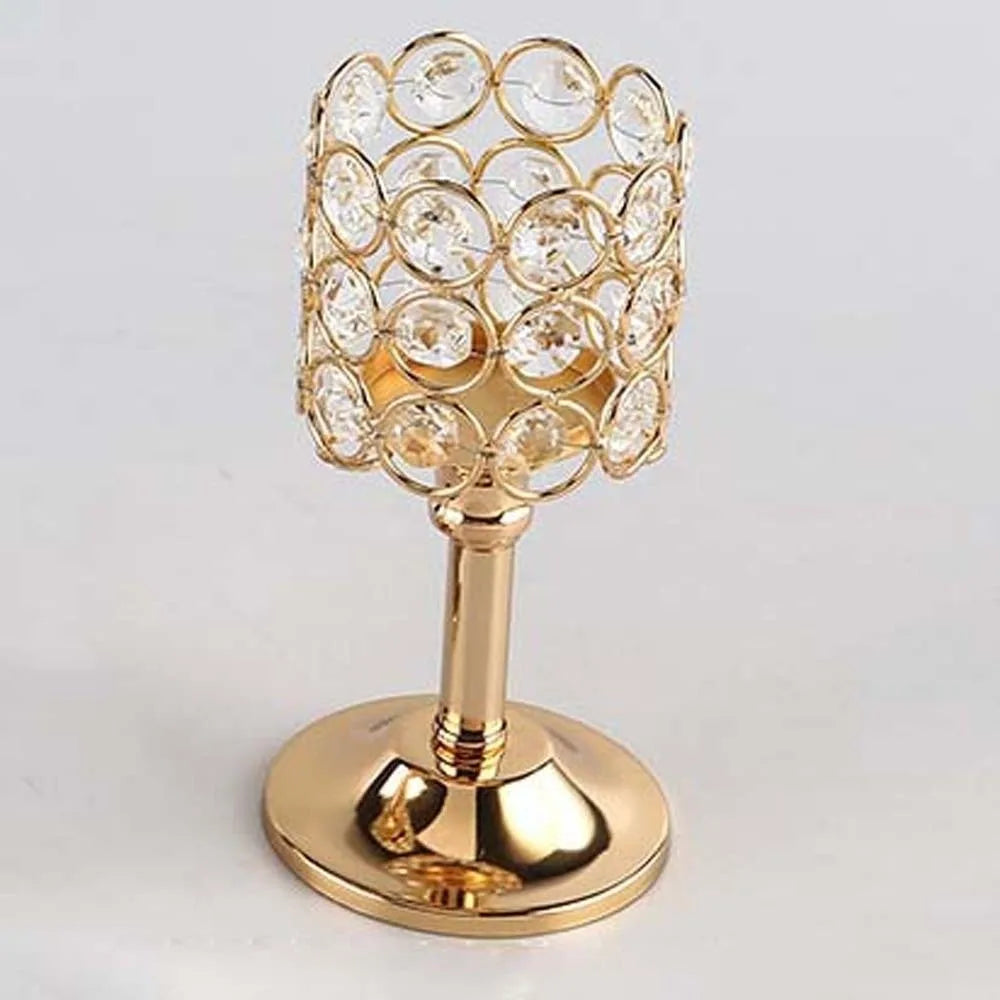 bougeoir moderne or argent cristal élégant table maison mariage