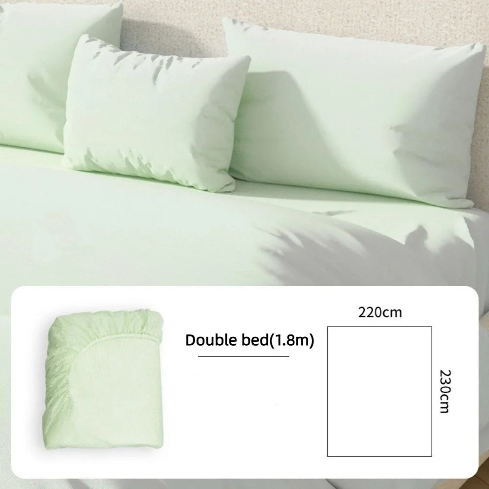 drap housse jetable uni blanc rose vert bleu anti dérapant lit double simple coton