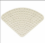 tapis bain moderne 54x54cm texturé ventouses drainage gris clair minimaliste respectueux environnement