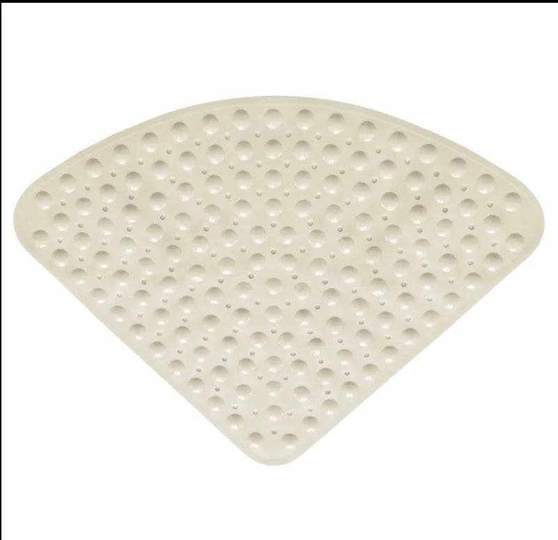 tapis bain moderne 54x54cm texturé ventouses drainage gris clair minimaliste respectueux environnement