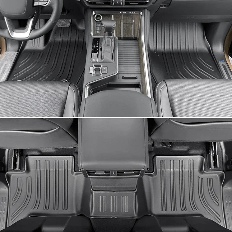 tapis sol coffre noir rayures horizontales antidérapants toyota land cruiser prado modernes