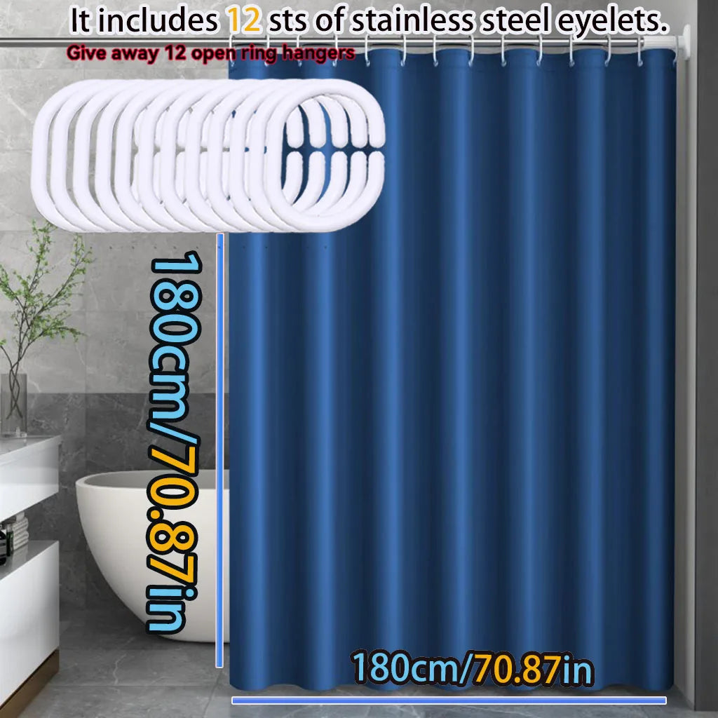 rideau douche bleu marine uni moderne opacité 180cm 120cm 150cm 200cm respectueux environnement