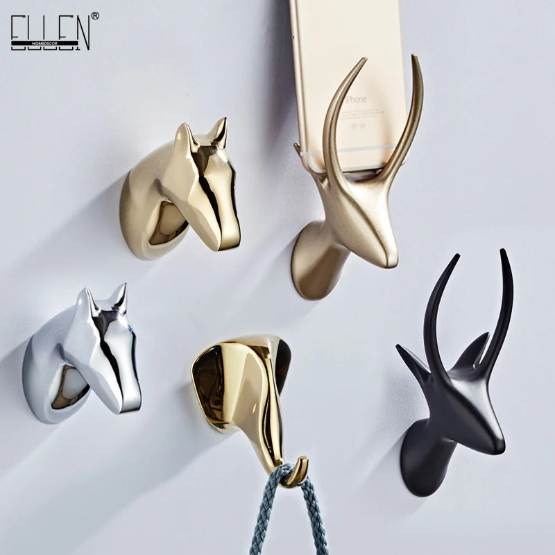 porte clés animal or noir moderne vis fixations chambre porte peignoirs móc