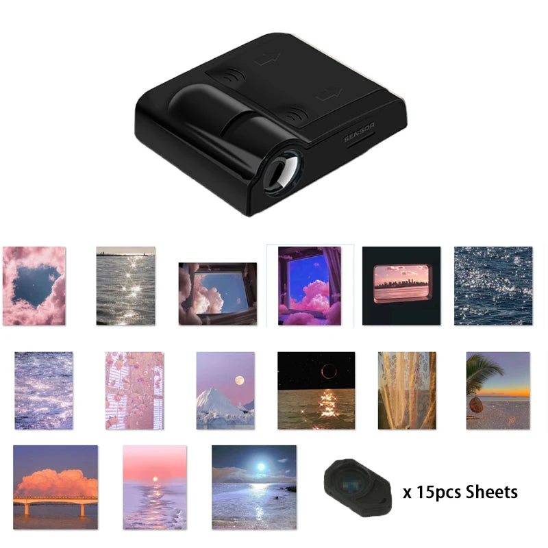 projecteur led rectangle noir lentille centrale moderne veilleuse atmosphères projection étoiles planètes chambre enfants
