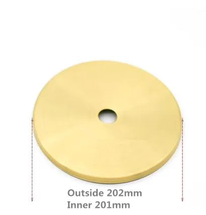 disques métalliques dorés lisses brillants modernes accessoires éclairage diy abat jour fixations invisibles trou