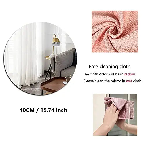 Miroir acrylique flexible en cours d'installation avec adhésif double face