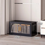 rangement modulaire pliable noir moderne roulettes grilles rangement amovibles