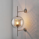 lampe murale moderne or transparent perforée chambre coucher led 4500k 2000lm