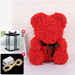 décoration maison ours rose artificiel boîte cadeau ruban satiné valentins anniversaire