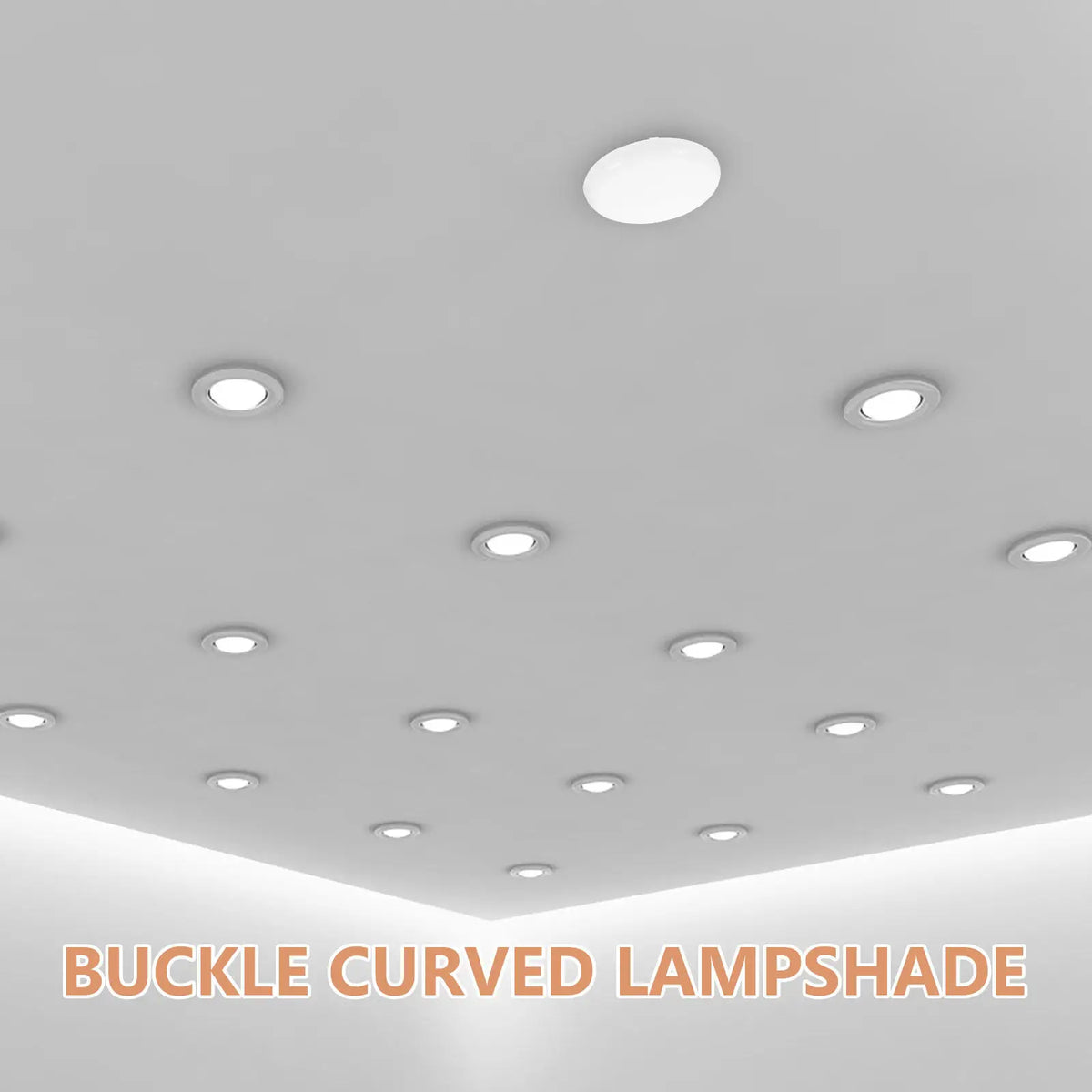 abat jour led blanc moderne opaque plafonnier encastré couverture diffuseur lumière plat