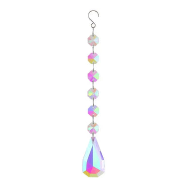 guirlande décorative cristaux célestes soleil lune étoile arc ciel chaîne métallique boho