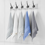 serviette coton carrée absorbante rapide douce blanche rose bleu minimaliste noël 34x34cm