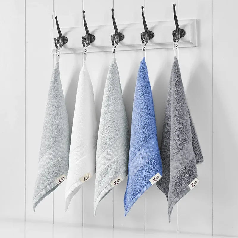serviette coton carrée absorbante rapide douce blanche rose bleu minimaliste noël 34x34cm