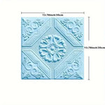 panneaux décoratifs adhésifs motif géométrique cercles floraux classique blanc mur carrelage