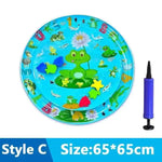 tapis jeu d'eau chat pompe motif marin poisson lit gonflable interactif