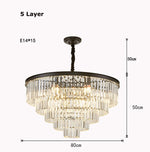 lustre moderne élégant doré transparent prismes géométriques câble led chambre salle mangerhôtel
