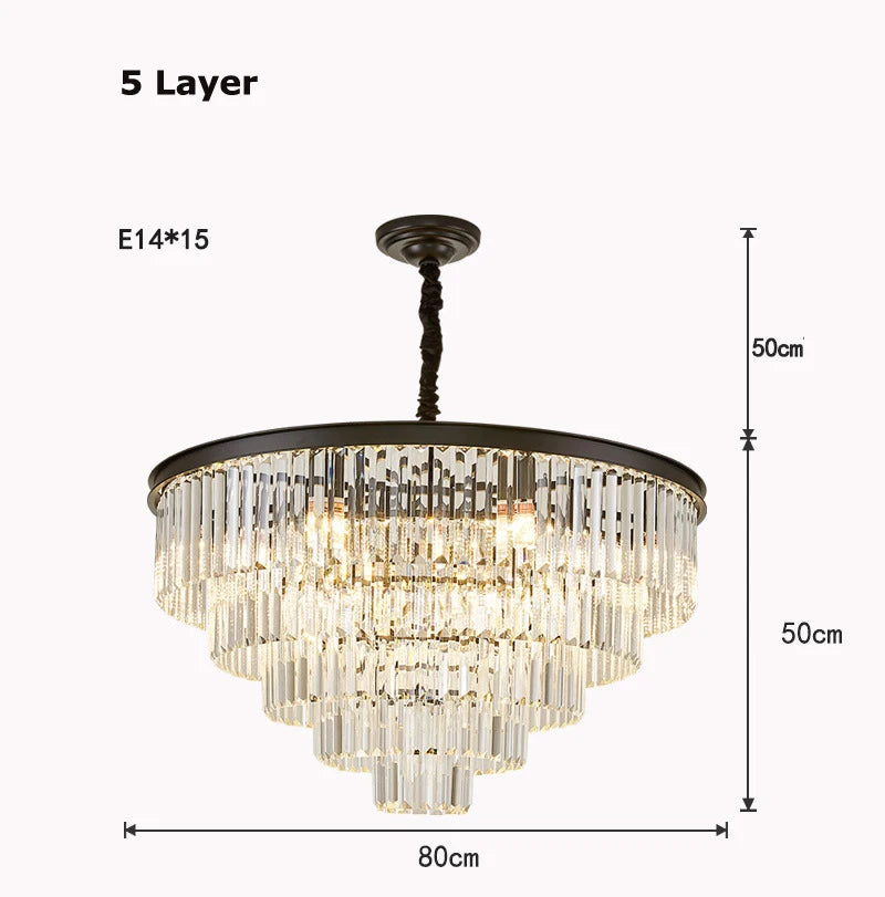 lustre moderne élégant doré transparent prismes géométriques câble led chambre salle mangerhôtel