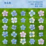 autocollants fleurs multicolores artificielles réalistes opaques paquets 25 pièces chaque journal collage decoration