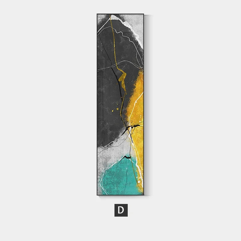 tableau abstrait géométrique contemporain minimaliste toile sans cadre 30x120cm 40x160cm 50x200cm