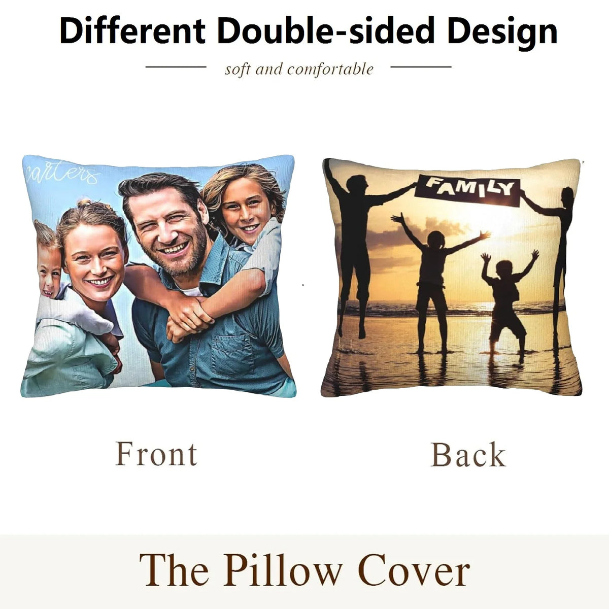 coussin personnalisable photo chien texte machine laver blanc instructions minimaliste