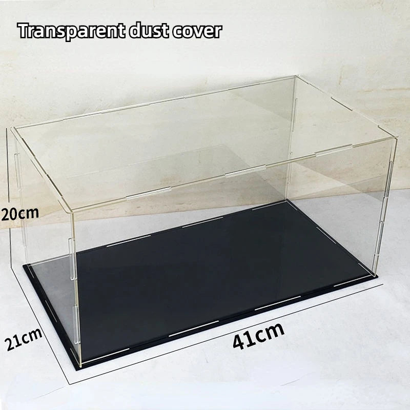 présentoir transparent moderne étages boîte rangement anti poussière noire blanche jouets