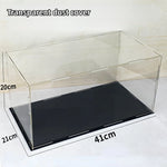 présentoir transparent moderne étages boîte rangement anti poussière noire blanche jouets