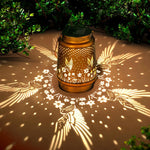 lanterne solaire bronze oiseaux volants ampoules led interrupteur on off énergie solaire résistante intempéries