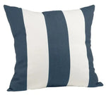 coussin géométrique velours motif rayures marin couleur bleu gris fixation dimension 45x45cm