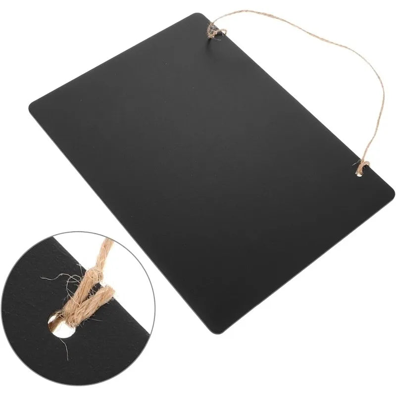 tableau noir double face carton blanc cadre bois cordelette suspension effaçable décoration murale simple