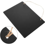 tableau noir double face carton blanc cadre bois cordelette suspension effaçable décoration murale simple