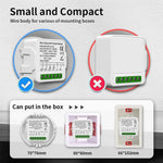 module commutation wi fi blanc moderne clips rail din connecteurs électriques boutons commande certification