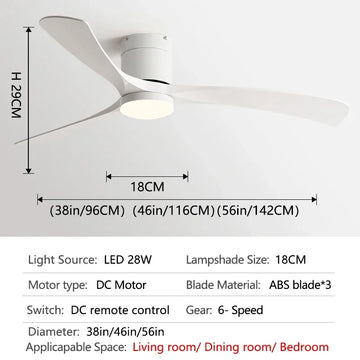ventilateur moderne marron clair lampe led télécommande flux lumineux élevé certification cqc 110v 220v