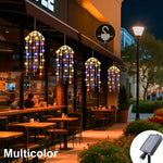 guirlande lumineuse solaire cascade blanc chaud moderne ip65 modes contemporain