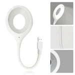 lampe table blanc moderne prise usb éclairage intensité variable veilleuse minimaliste led changeante commandée