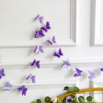 guirlande papillons papier multicolore 3d anniversaire mariage décoration fete modernes