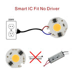 Plaque LED moderne 10W 7W 5W 3W Smart IC blanc circulaire LED beads chip