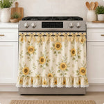 nappe four motif floral hydrangea sunflower rustique vintage volants decoratif tissu chambre cuisine
