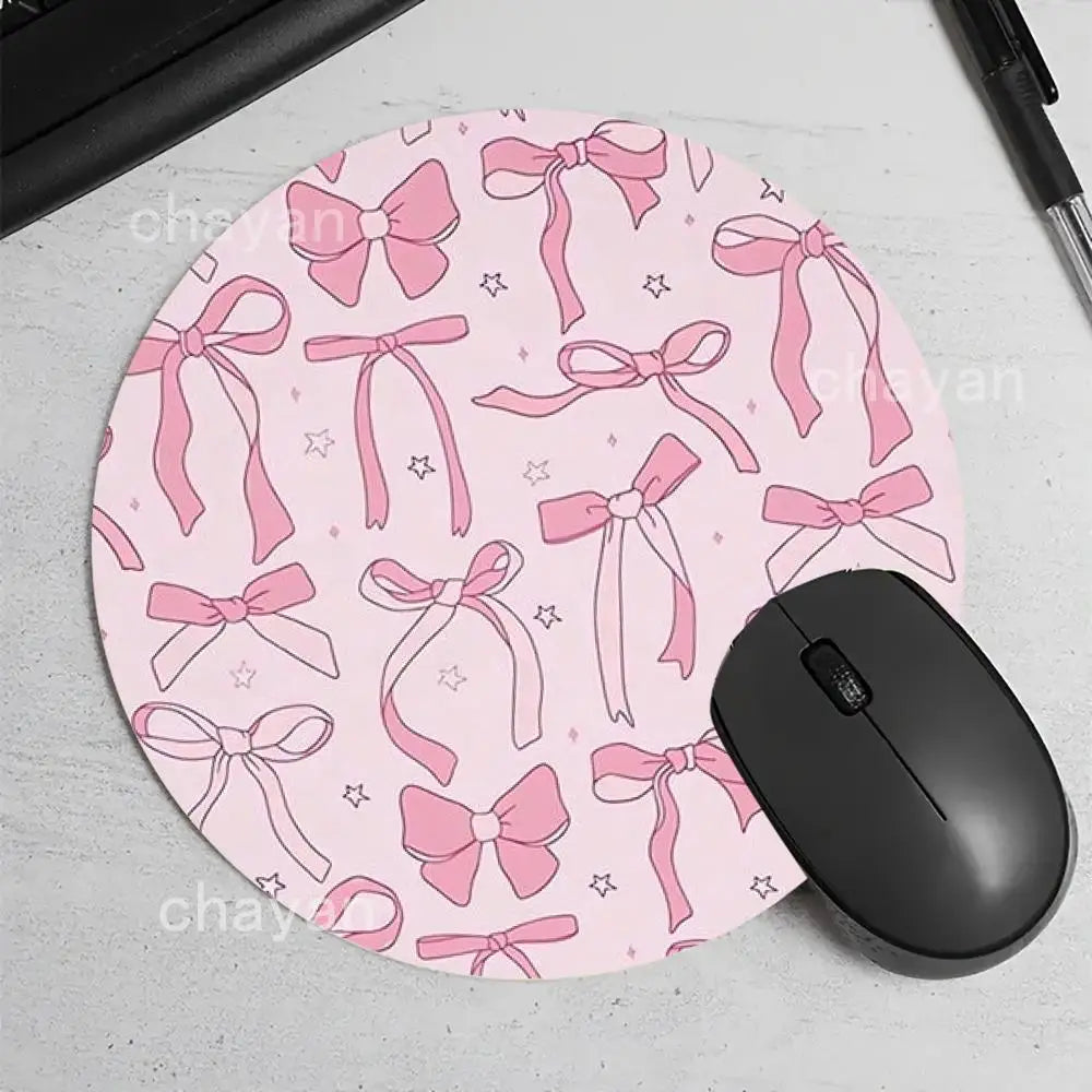 tapis souris rose arcs étoiles moderne antidérapant caoutchouc accessoire petit motif décoratif