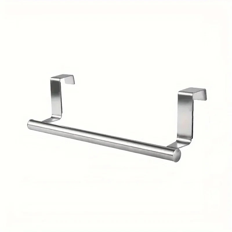 porte serviettes mural adhésif acier inoxydable simple barre moderne argente chromé sans perçage