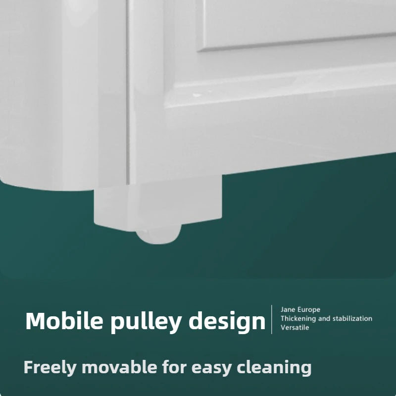 meuble tiroirs blanc moderne roues salle bain cuisine niveaux multifonctionnels
