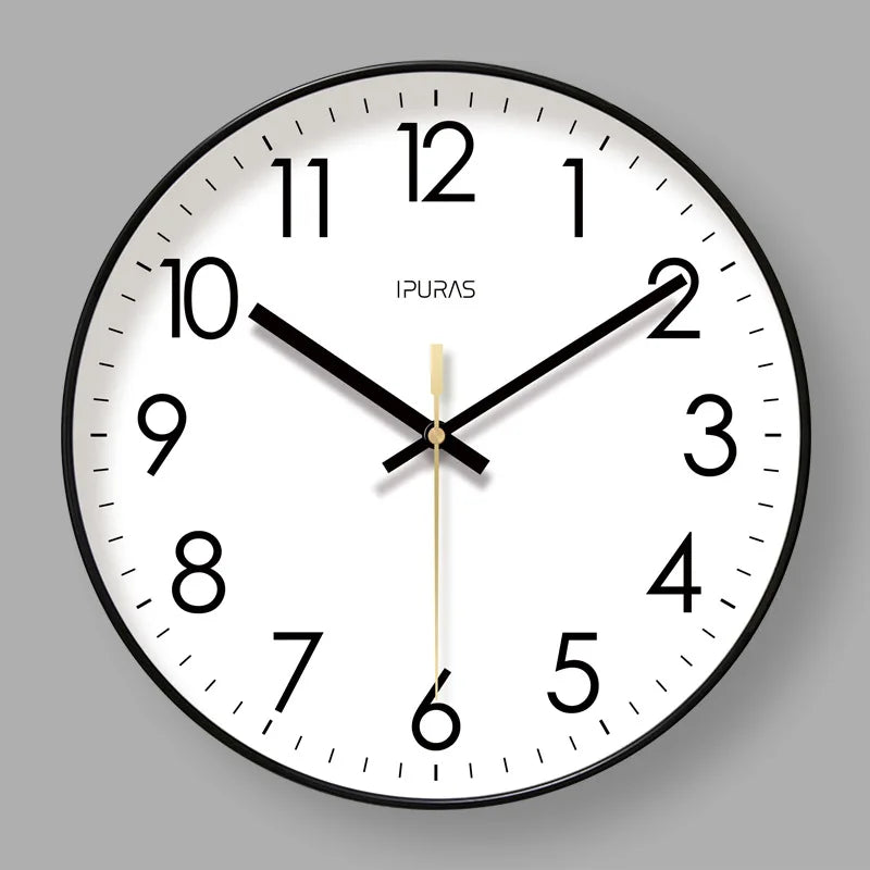 horloge murale numérique quartz visage unique cadre doré transparent minimaliste chambre salon decoration