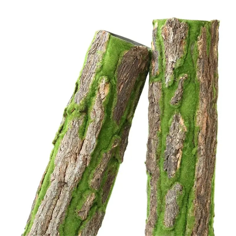 plantes artificielles feuilles vertes décoration intérieure naturelle texture bois 30x50cm adhésif vert brun
