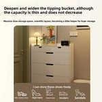 armoire chaussures moderne beige clair tiroirs rangement chaussures objets multifonction bois MDF